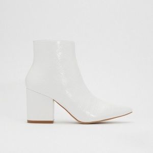 NWT Nasty Gal White Ankle Boots